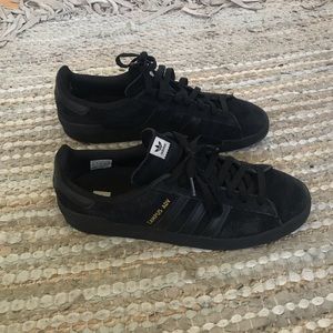 black suede adidas campus adv shoes
